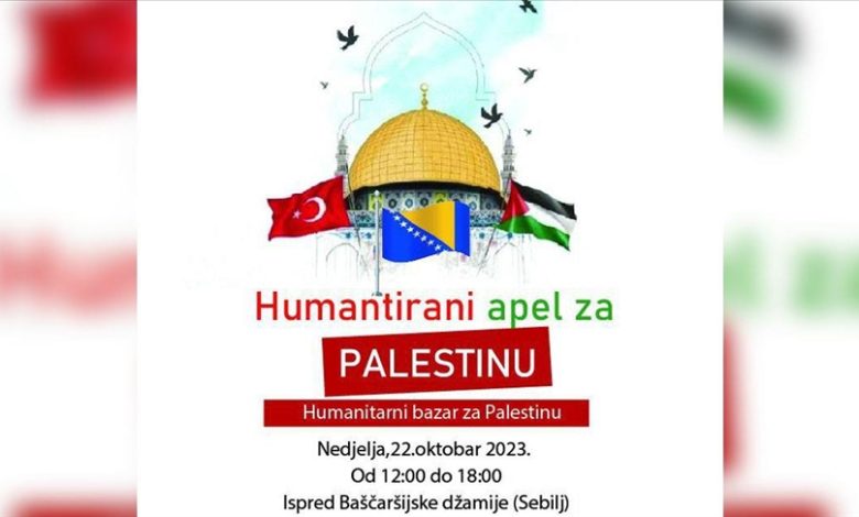 Sarajevo: Udruženje “Đulbehar“ u nedjelju organizira humanitarni bazar za pomoć Palestini