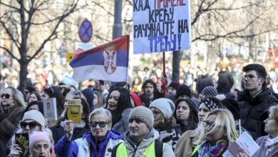 Photo of Ispred Ministarstva prosvjete Srbije studenti održali protest pod nazivom “Držimo vam lekciju”